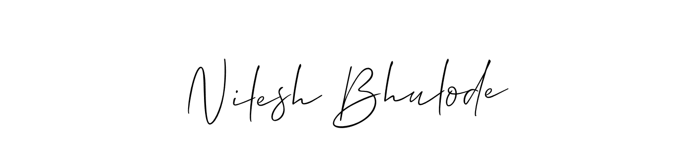 Make a beautiful signature design for name Nilesh Bhulode. With this signature (Allison_Script) style, you can create a handwritten signature for free. Nilesh Bhulode signature style 2 images and pictures png
