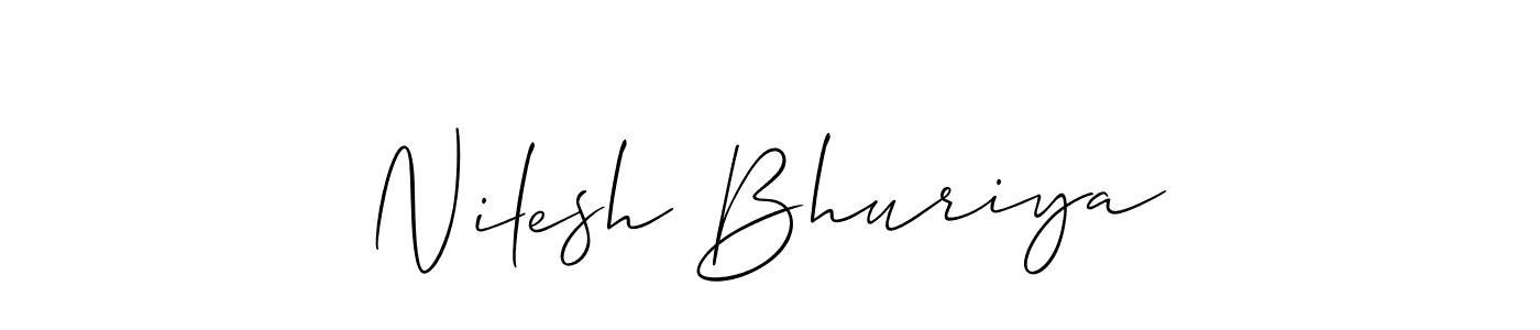 Make a short Nilesh Bhuriya signature style. Manage your documents anywhere anytime using Allison_Script. Create and add eSignatures, submit forms, share and send files easily. Nilesh Bhuriya signature style 2 images and pictures png