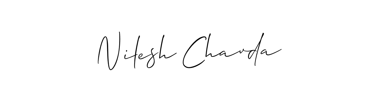You can use this online signature creator to create a handwritten signature for the name Nilesh Chavda. This is the best online autograph maker. Nilesh Chavda signature style 2 images and pictures png