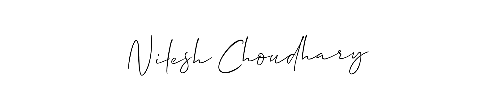 This is the best signature style for the Nilesh Choudhary name. Also you like these signature font (Allison_Script). Mix name signature. Nilesh Choudhary signature style 2 images and pictures png