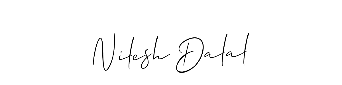 if you are searching for the best signature style for your name Nilesh Dalal. so please give up your signature search. here we have designed multiple signature styles  using Allison_Script. Nilesh Dalal signature style 2 images and pictures png