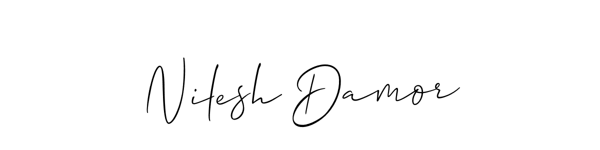 Best and Professional Signature Style for Nilesh Damor. Allison_Script Best Signature Style Collection. Nilesh Damor signature style 2 images and pictures png