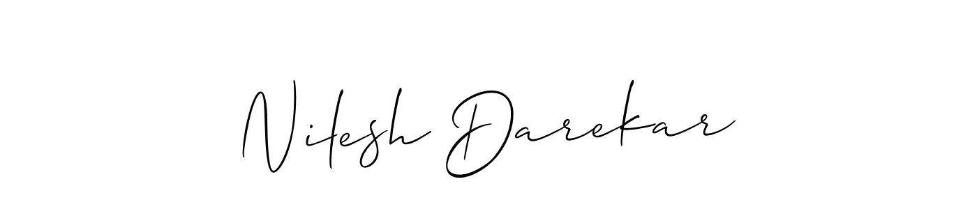 This is the best signature style for the Nilesh Darekar name. Also you like these signature font (Allison_Script). Mix name signature. Nilesh Darekar signature style 2 images and pictures png