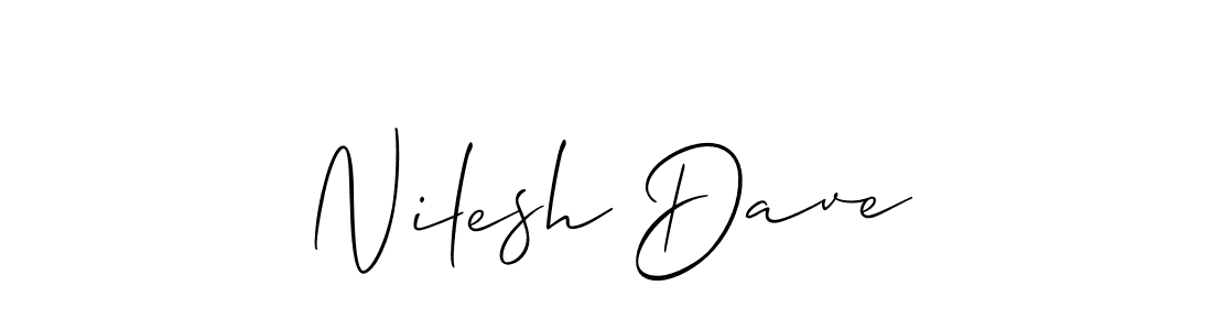 Nilesh Dave stylish signature style. Best Handwritten Sign (Allison_Script) for my name. Handwritten Signature Collection Ideas for my name Nilesh Dave. Nilesh Dave signature style 2 images and pictures png