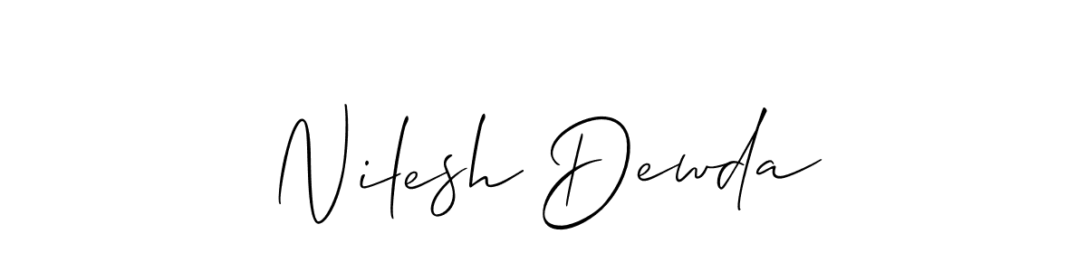 Also we have Nilesh Dewda name is the best signature style. Create professional handwritten signature collection using Allison_Script autograph style. Nilesh Dewda signature style 2 images and pictures png