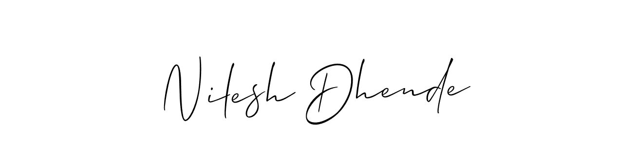 Best and Professional Signature Style for Nilesh Dhende. Allison_Script Best Signature Style Collection. Nilesh Dhende signature style 2 images and pictures png