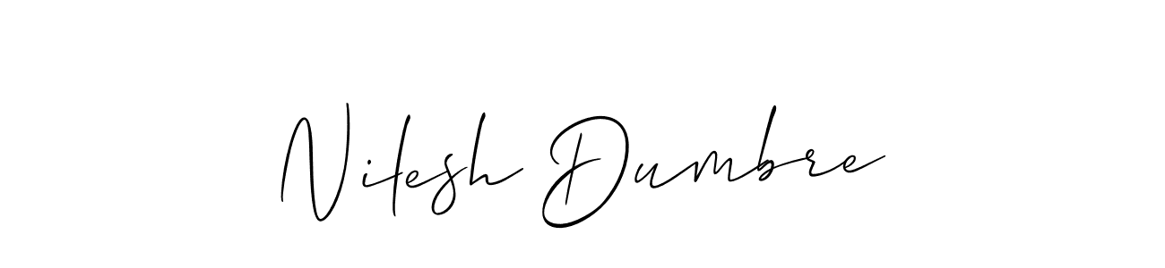 Create a beautiful signature design for name Nilesh Dumbre. With this signature (Allison_Script) fonts, you can make a handwritten signature for free. Nilesh Dumbre signature style 2 images and pictures png