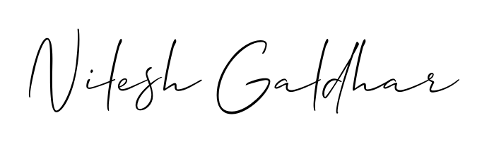 Give your name Nilesh Galdhar an exquisite flair with the Allison_Script script font. Ideal for contracts, resumes, and formal letterheads. Nilesh Galdhar signature style 2 images and pictures png