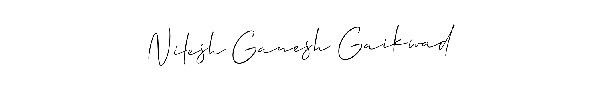 Create a beautiful signature design for name Nilesh Ganesh Gaikwad. With this signature (Allison_Script) fonts, you can make a handwritten signature for free. Nilesh Ganesh Gaikwad signature style 2 images and pictures png