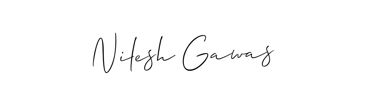 You can use this online signature creator to create a handwritten signature for the name Nilesh Gawas. This is the best online autograph maker. Nilesh Gawas signature style 2 images and pictures png