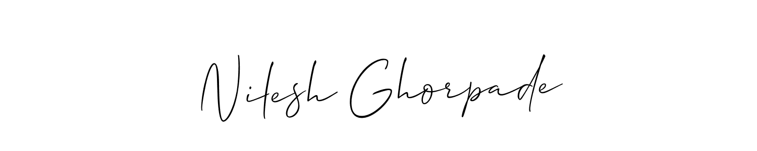 Make a short Nilesh Ghorpade signature style. Manage your documents anywhere anytime using Allison_Script. Create and add eSignatures, submit forms, share and send files easily. Nilesh Ghorpade signature style 2 images and pictures png