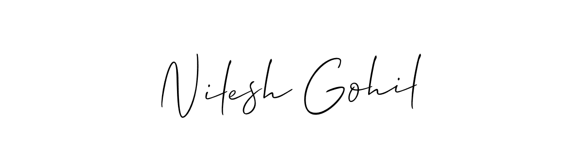 You can use this online signature creator to create a handwritten signature for the name Nilesh Gohil. This is the best online autograph maker. Nilesh Gohil signature style 2 images and pictures png