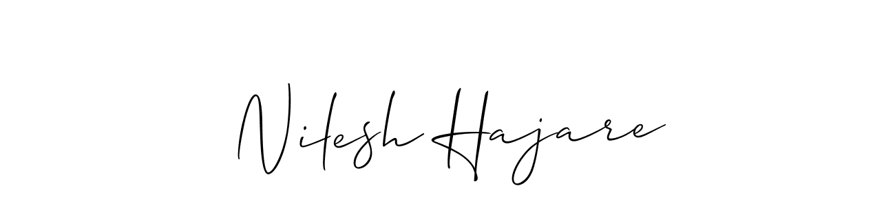 if you are searching for the best signature style for your name Nilesh Hajare. so please give up your signature search. here we have designed multiple signature styles  using Allison_Script. Nilesh Hajare signature style 2 images and pictures png