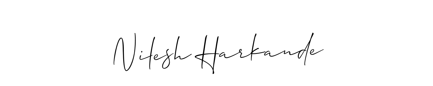 Best and Professional Signature Style for Nilesh Harkande. Allison_Script Best Signature Style Collection. Nilesh Harkande signature style 2 images and pictures png