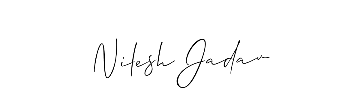 Make a short Nilesh Jadav signature style. Manage your documents anywhere anytime using Allison_Script. Create and add eSignatures, submit forms, share and send files easily. Nilesh Jadav signature style 2 images and pictures png
