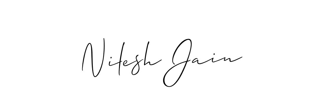 The best way (Allison_Script) to make a short signature is to pick only two or three words in your name. The name Nilesh Jain include a total of six letters. For converting this name. Nilesh Jain signature style 2 images and pictures png