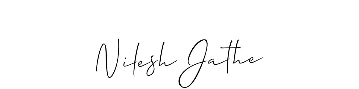 Best and Professional Signature Style for Nilesh Jathe. Allison_Script Best Signature Style Collection. Nilesh Jathe signature style 2 images and pictures png