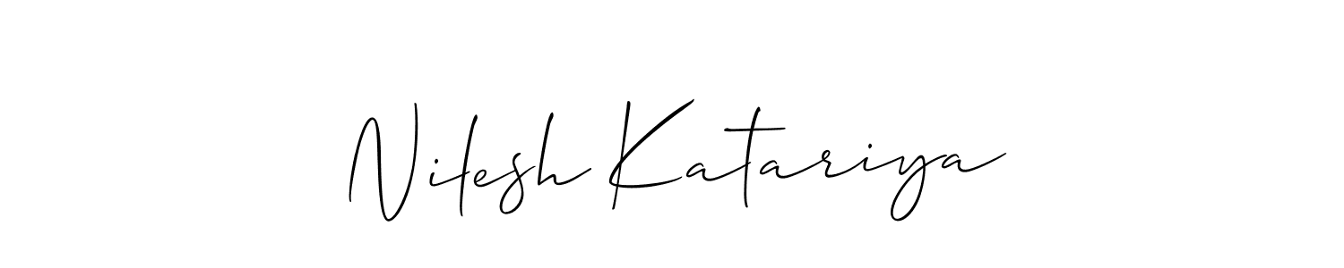 Also we have Nilesh Katariya name is the best signature style. Create professional handwritten signature collection using Allison_Script autograph style. Nilesh Katariya signature style 2 images and pictures png