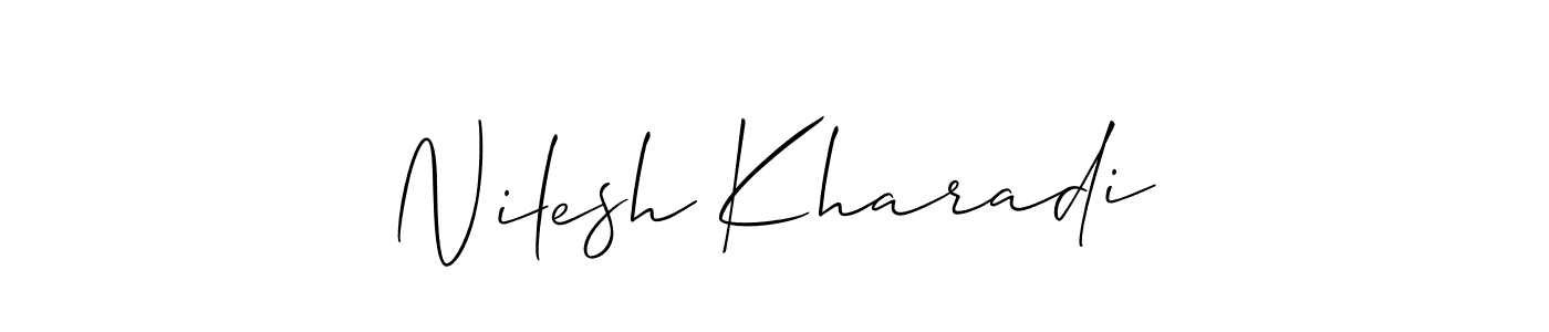 Design your own signature with our free online signature maker. With this signature software, you can create a handwritten (Allison_Script) signature for name Nilesh Kharadi. Nilesh Kharadi signature style 2 images and pictures png