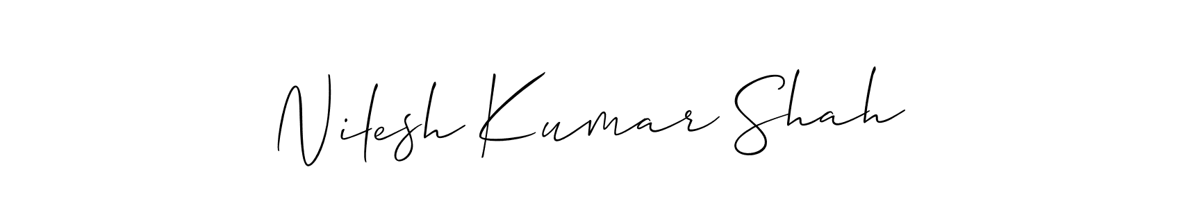 Also we have Nilesh Kumar Shah name is the best signature style. Create professional handwritten signature collection using Allison_Script autograph style. Nilesh Kumar Shah signature style 2 images and pictures png