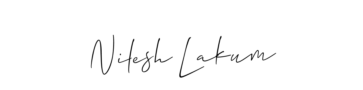 Make a beautiful signature design for name Nilesh Lakum. Use this online signature maker to create a handwritten signature for free. Nilesh Lakum signature style 2 images and pictures png