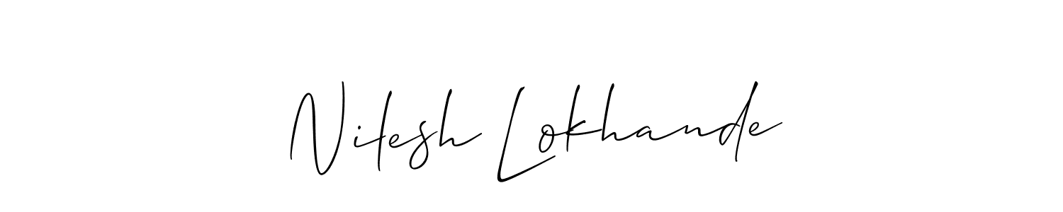 Make a beautiful signature design for name Nilesh Lokhande. Use this online signature maker to create a handwritten signature for free. Nilesh Lokhande signature style 2 images and pictures png
