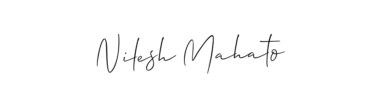 Similarly Allison_Script is the best handwritten signature design. Signature creator online .You can use it as an online autograph creator for name Nilesh Mahato. Nilesh Mahato signature style 2 images and pictures png