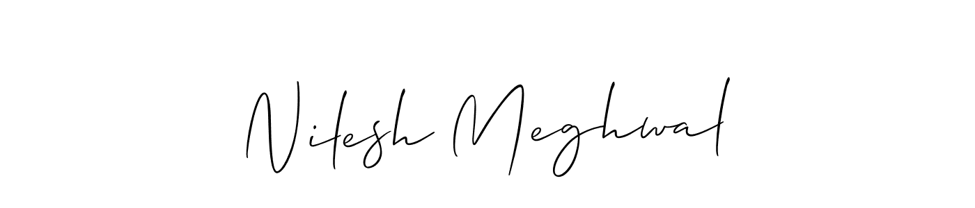 Best and Professional Signature Style for Nilesh Meghwal. Allison_Script Best Signature Style Collection. Nilesh Meghwal signature style 2 images and pictures png