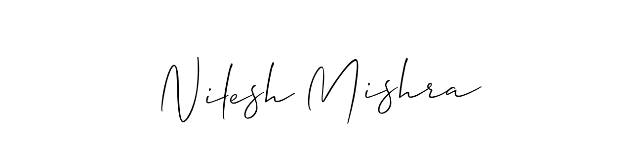 Design your own signature with our free online signature maker. With this signature software, you can create a handwritten (Allison_Script) signature for name Nilesh Mishra. Nilesh Mishra signature style 2 images and pictures png