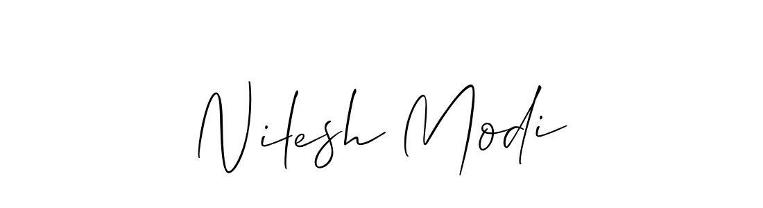 Nilesh Modi stylish signature style. Best Handwritten Sign (Allison_Script) for my name. Handwritten Signature Collection Ideas for my name Nilesh Modi. Nilesh Modi signature style 2 images and pictures png