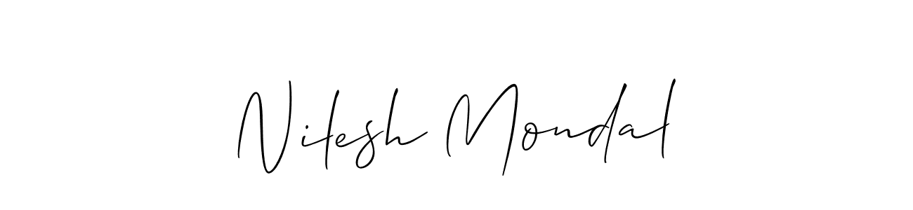 Also You can easily find your signature by using the search form. We will create Nilesh Mondal name handwritten signature images for you free of cost using Allison_Script sign style. Nilesh Mondal signature style 2 images and pictures png