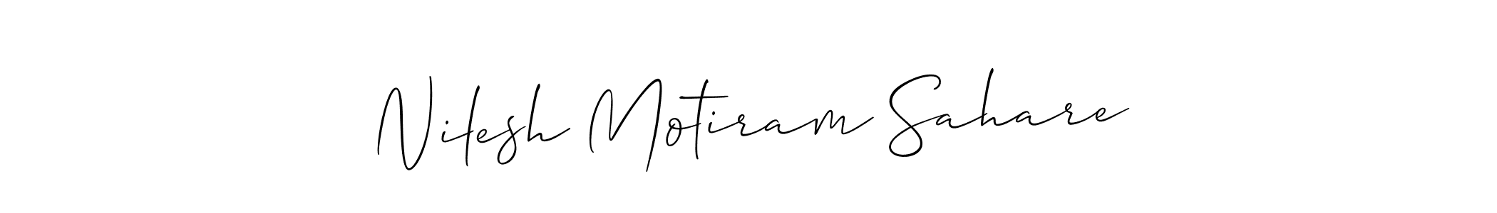 Also You can easily find your signature by using the search form. We will create Nilesh Motiram Sahare name handwritten signature images for you free of cost using Allison_Script sign style. Nilesh Motiram Sahare signature style 2 images and pictures png