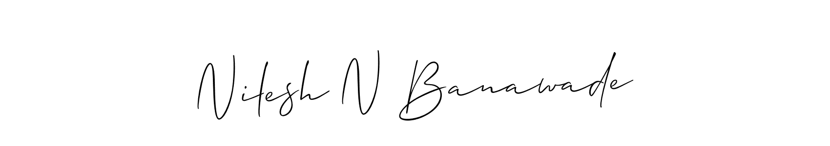 Similarly Allison_Script is the best handwritten signature design. Signature creator online .You can use it as an online autograph creator for name Nilesh N Banawade. Nilesh N Banawade signature style 2 images and pictures png