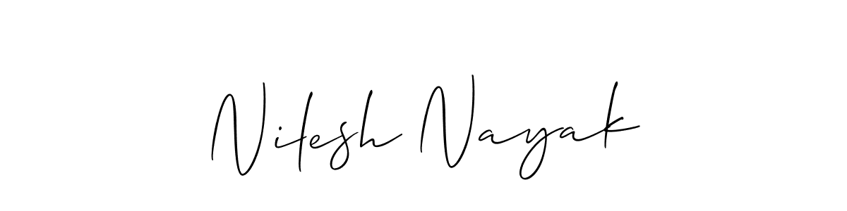 Make a short Nilesh Nayak signature style. Manage your documents anywhere anytime using Allison_Script. Create and add eSignatures, submit forms, share and send files easily. Nilesh Nayak signature style 2 images and pictures png