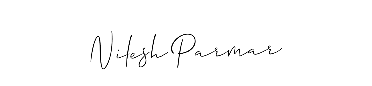 You should practise on your own different ways (Allison_Script) to write your name (Nilesh Parmar) in signature. don't let someone else do it for you. Nilesh Parmar signature style 2 images and pictures png