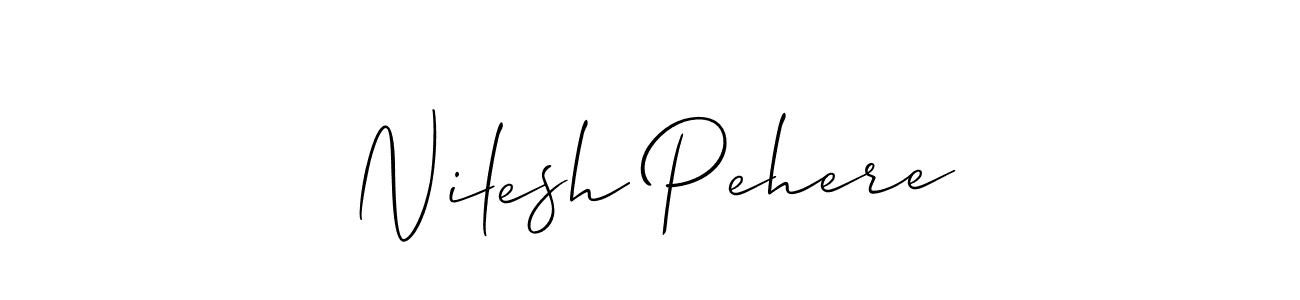 How to make Nilesh Pehere signature? Allison_Script is a professional autograph style. Create handwritten signature for Nilesh Pehere name. Nilesh Pehere signature style 2 images and pictures png