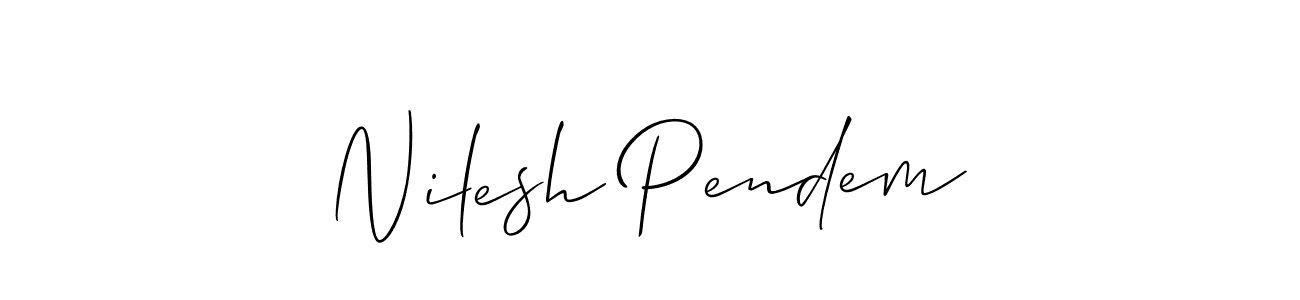 Best and Professional Signature Style for Nilesh Pendem. Allison_Script Best Signature Style Collection. Nilesh Pendem signature style 2 images and pictures png