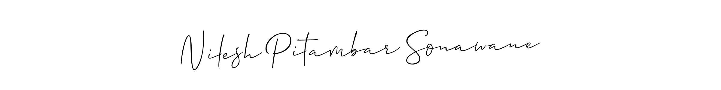 Similarly Allison_Script is the best handwritten signature design. Signature creator online .You can use it as an online autograph creator for name Nilesh Pitambar Sonawane. Nilesh Pitambar Sonawane signature style 2 images and pictures png