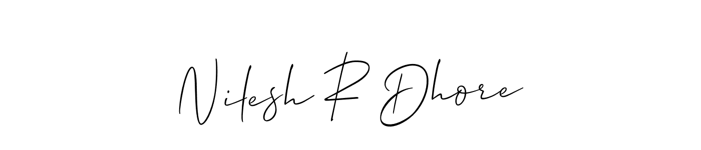 Use a signature maker to create a handwritten signature online. With this signature software, you can design (Allison_Script) your own signature for name Nilesh R Dhore. Nilesh R Dhore signature style 2 images and pictures png