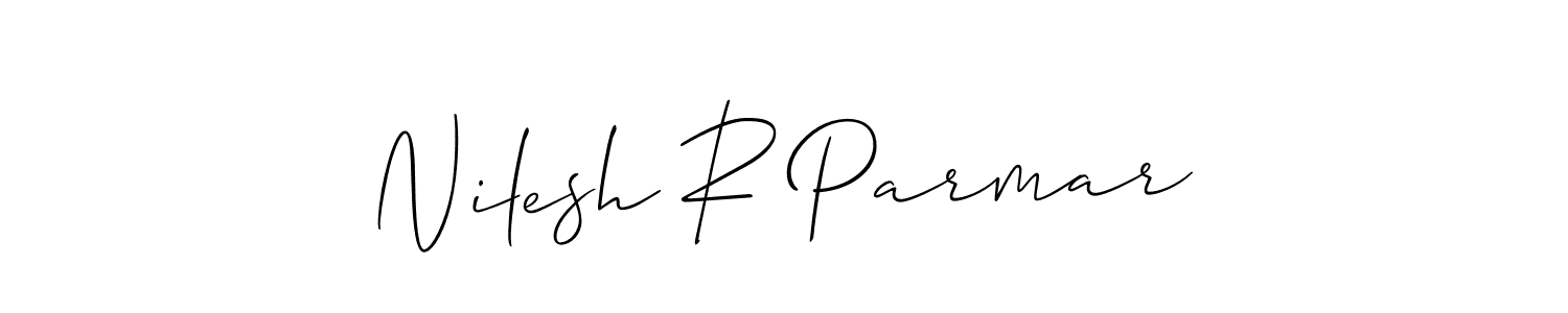 Similarly Allison_Script is the best handwritten signature design. Signature creator online .You can use it as an online autograph creator for name Nilesh R Parmar. Nilesh R Parmar signature style 2 images and pictures png