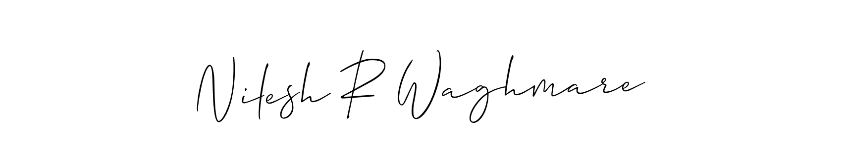 Similarly Allison_Script is the best handwritten signature design. Signature creator online .You can use it as an online autograph creator for name Nilesh R Waghmare. Nilesh R Waghmare signature style 2 images and pictures png