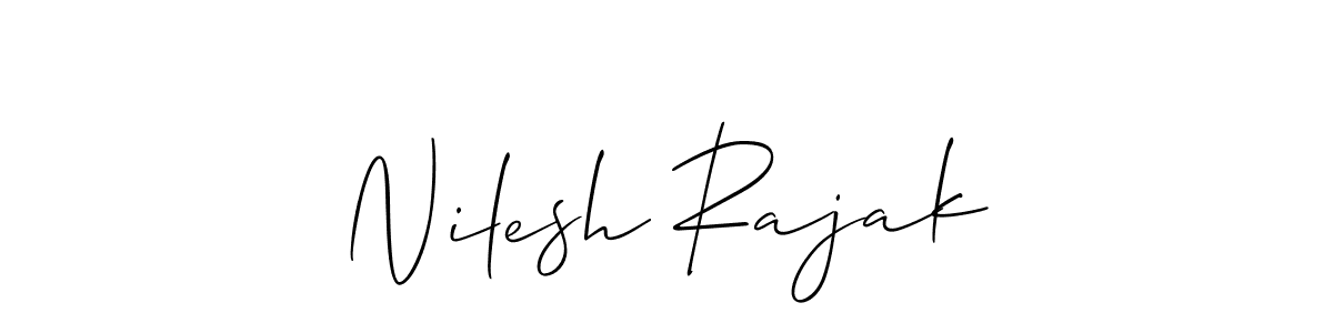 Create a beautiful signature design for name Nilesh Rajak. With this signature (Allison_Script) fonts, you can make a handwritten signature for free. Nilesh Rajak signature style 2 images and pictures png