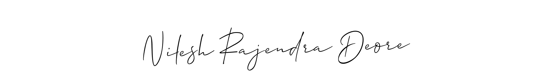 You should practise on your own different ways (Allison_Script) to write your name (Nilesh Rajendra Deore) in signature. don't let someone else do it for you. Nilesh Rajendra Deore signature style 2 images and pictures png