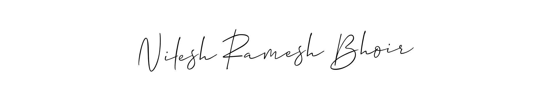 Nilesh Ramesh Bhoir stylish signature style. Best Handwritten Sign (Allison_Script) for my name. Handwritten Signature Collection Ideas for my name Nilesh Ramesh Bhoir. Nilesh Ramesh Bhoir signature style 2 images and pictures png