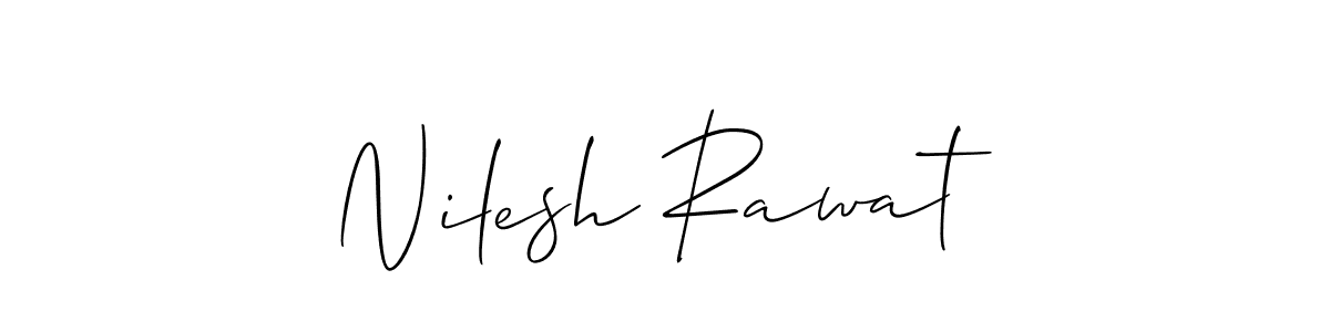 Use a signature maker to create a handwritten signature online. With this signature software, you can design (Allison_Script) your own signature for name Nilesh Rawat. Nilesh Rawat signature style 2 images and pictures png