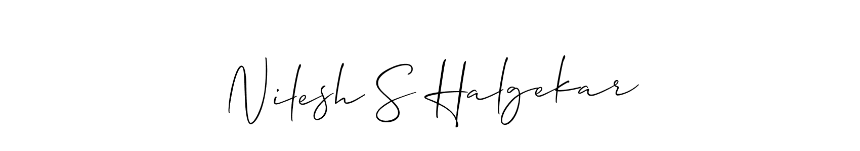 Similarly Allison_Script is the best handwritten signature design. Signature creator online .You can use it as an online autograph creator for name Nilesh S Halgekar. Nilesh S Halgekar signature style 2 images and pictures png