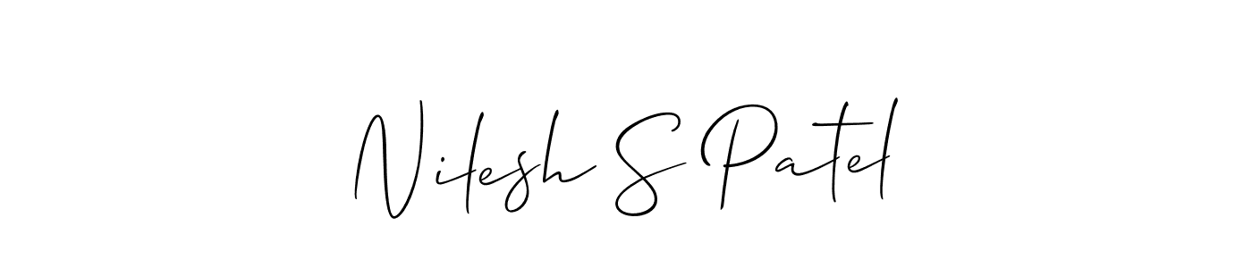 Use a signature maker to create a handwritten signature online. With this signature software, you can design (Allison_Script) your own signature for name Nilesh S Patel. Nilesh S Patel signature style 2 images and pictures png