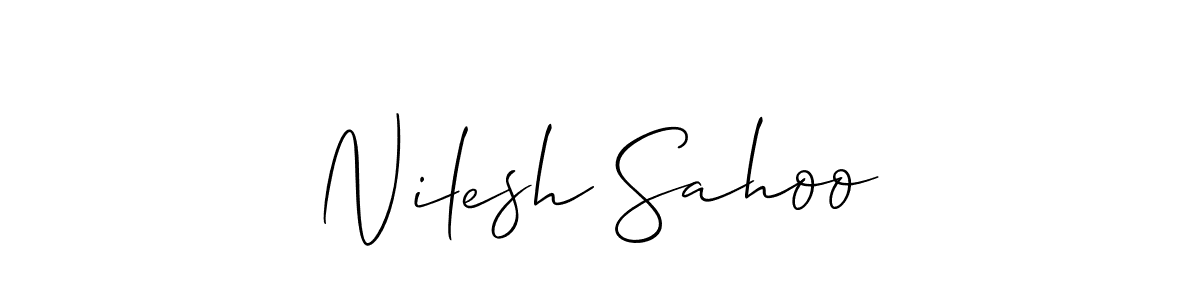 How to make Nilesh Sahoo signature? Allison_Script is a professional autograph style. Create handwritten signature for Nilesh Sahoo name. Nilesh Sahoo signature style 2 images and pictures png