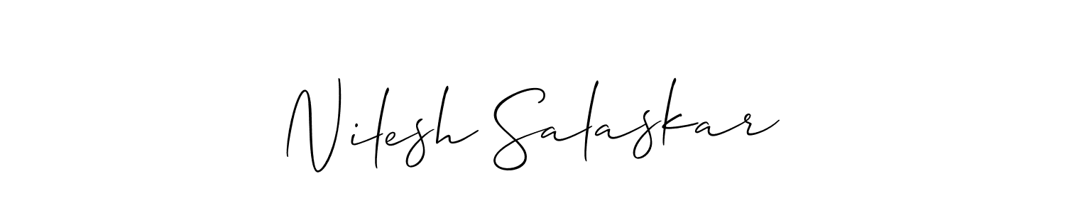 Here are the top 10 professional signature styles for the name Nilesh Salaskar. These are the best autograph styles you can use for your name. Nilesh Salaskar signature style 2 images and pictures png