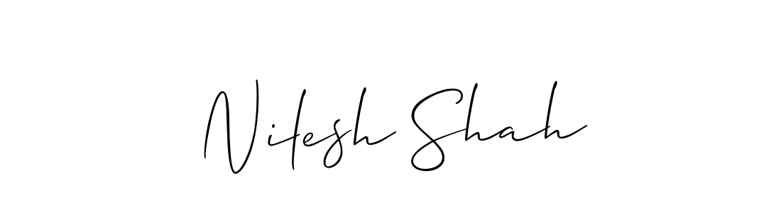 Make a short Nilesh Shah signature style. Manage your documents anywhere anytime using Allison_Script. Create and add eSignatures, submit forms, share and send files easily. Nilesh Shah signature style 2 images and pictures png